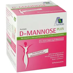 D-Mannose Plus 2000mg mit Vitaminen und Mineralstoffen Sticks 60X2,47 g