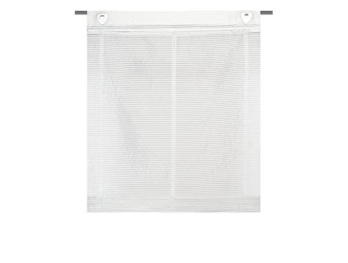 Home Fashion / Raffrollo aus transparentem Halborganza, mit Querstreifen, JÖRG 091988-2407 GRÖSSE 130 X 45 cm/Taupe