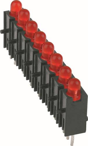 Mentor Mehrfach LED-Anzeige 2632.8120 LED-Baustein 39.56mm Rot 3mm 4 mcd 20mA 2.25V S=8-Fach, RM=5,08