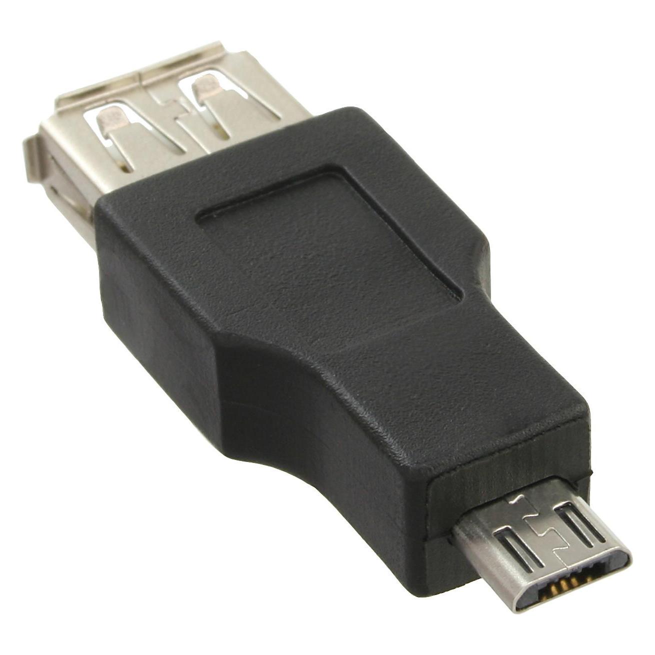 InLine Micro-USB Adapter Micro-B Stecker an USB-A Buchse (USB-A) (31604)