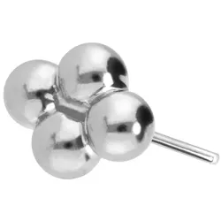 14 Karat Gold Aufsatz mit Titan Push Pin 4 KUGELN