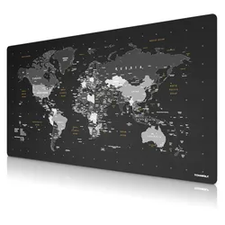 Titanwolf Gaming Mauspad XXXL 1600x800 mm, Speed Mousepad, Weltkarte Motiv, rutschfest, abwaschbar
