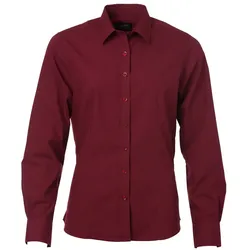 Damen Langarm Bluse "JN677" - M - wine