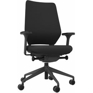fm-Büromöbel Bürostuhl Asiento, anthrazit, Stoff / Netz, belastbar bis 140 kg