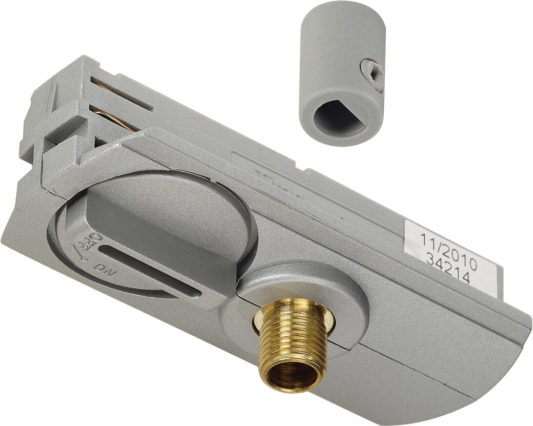 Slv 1-Phasen Pendelleuchtenadapter, Grau - 1 Phasen Stromschienen 230v
