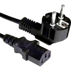 Value 19.99.1014 Kaltgeräte, Computer, Monitor, Strom Anschlusskabel Schwarz 3 m Gewinkelter Kabelabgang