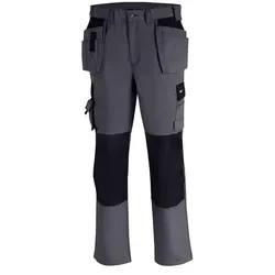Handwerker Bundhose "PANAMA" Canvas - 29 - grau/schwarz