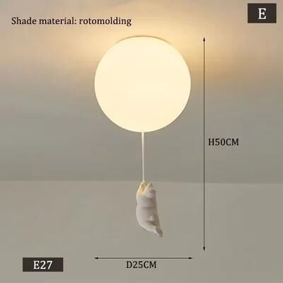 Uplift Picks Nordic Bear Balloon Wall Lamp Kids Bedroom Bedside Light p