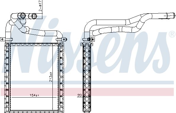 Nissens Wärmetauscher, Innenraumheizung 707191 Für Toyota