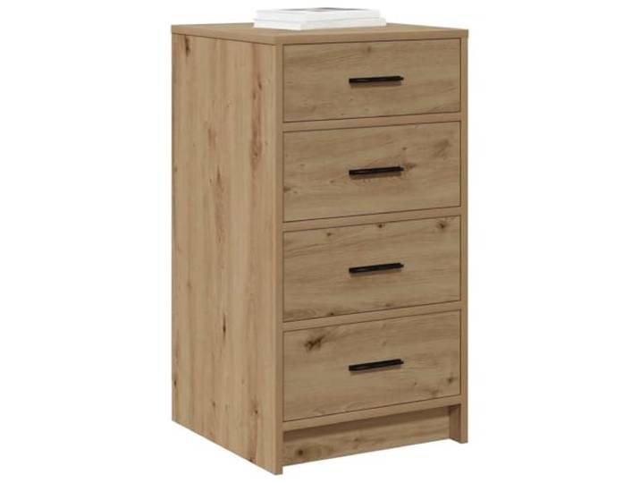KTHLBRH Sideboard Eiche Handwerk 40 x 41 x 75 cm Holz mehrschichtig 4 Schubladen, Geschirrschrank, einfache Montage, modernes und elegantes Design