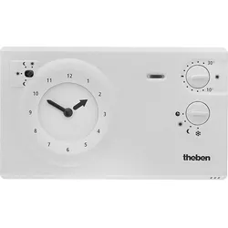 Uhrenthermostat Theben RAM 722 in Weiß mit Steckreiter Wochenprogramm, 230 V