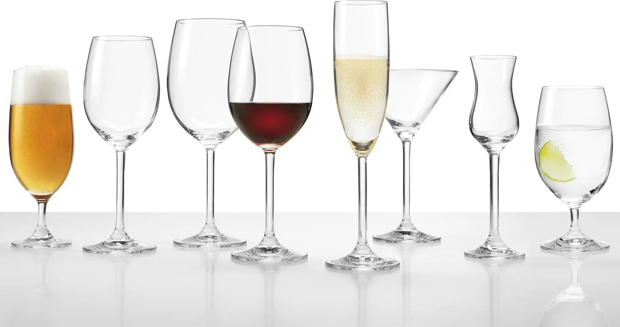 LEONARDO 6er-Gläserset  Daily ¦ transparent/klar ¦ Glas ¦ Maße (cm): B: 6 H: 9