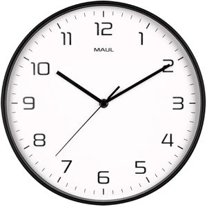 Maul Maul Wanduhr  drip, Kunststoff, analog, Quarzuhr, Ø 30,5 cm, schwarz, lautlos