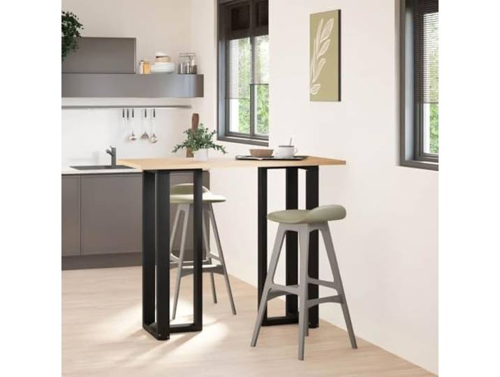 KTHLBRH Tischbeine in T-Form 2 Stück schwarz 40 x 35 x 110 cm Stahl Pulverbeschichteter Stahl, verstellbare Füße, vorgebohrte Löcher, Schrauben im Lieferumfang enthalten