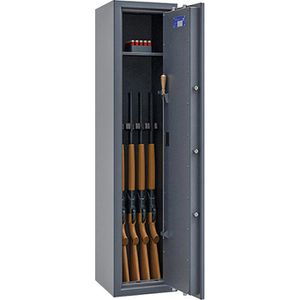 Müller-Safe Waffenschrank WSL1-3/5, Fachboden, für 5 Langwaffen, Elektronikschloss, Klasse 1