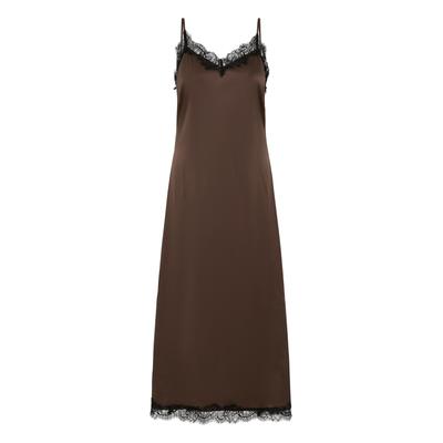 Midikleid B.YOUNG "Damen Casual BYLIPPY", Damen, Gr. 38, N-Gr, braun (java), Obermaterial: 97% Polyester PES. 3% Elasthan EL., Kleider Midikleid