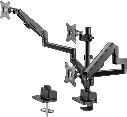 My Wall HL 51-3L Monitor-Tischhalterung 3 Display(s) 43,2cm (17") - 76,2cm (30") Schwarz Drehbar, Neigbar, Höhenverstellbar