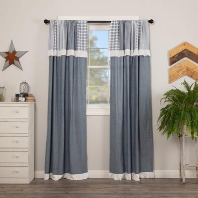 VHC Brands Sawyer Mill Patchwork Panel with Valance Set - Panel 84x40