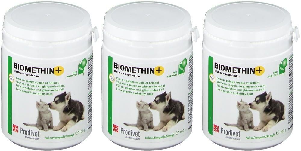 Biomethin+ Biomethin Plus Hond en Kat x3 3x100 g Pulver