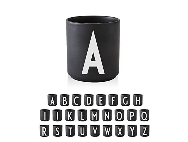 Design Letters Tasse a Cafe (A-Z) Cadeau Noel Homme\, Cadeau Noel Femme Idéal pour Decoration Noels\, Decoration Table Porcelaine Mug avec Initiale Tasse Cappuccino Tasses à thé\, 250 Ml