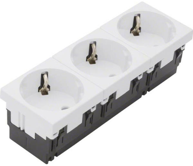 Tehalit Prise Schuko Mosaik triple 45x135 ESR333 blanc (ESR3339010)