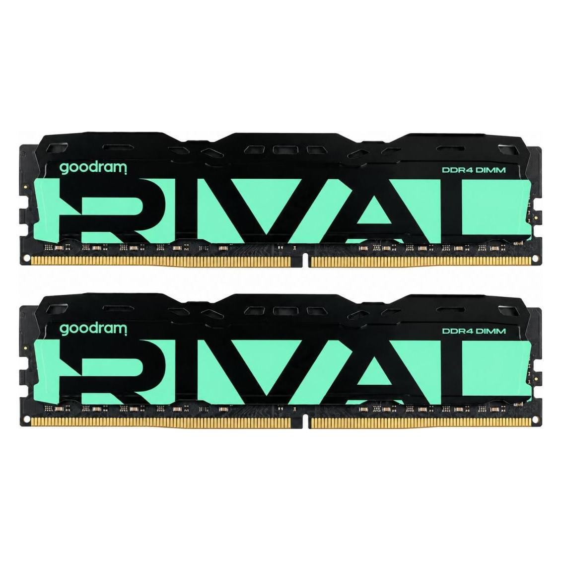 Goodram Pamięć do PC DDR4 Rival Radiant 32GB (2*16)/3200 CL16 zielona (2 x 16GB, 3200 MHz, DDR4-RAM, DIMM) (OTHER)
