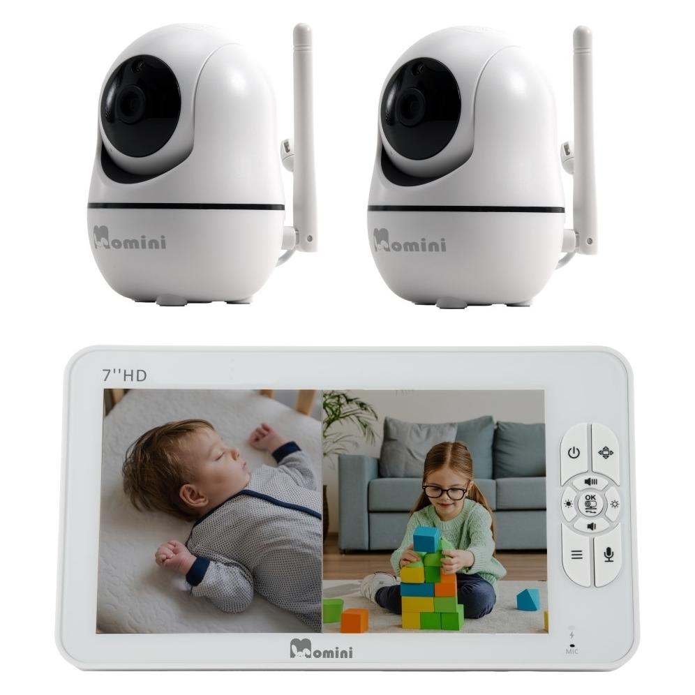 Momini DreamWatcher Babymonitor mit 2 Kameras (Babyphone mit Kamera, 300 m) (DREAMWATCHER)