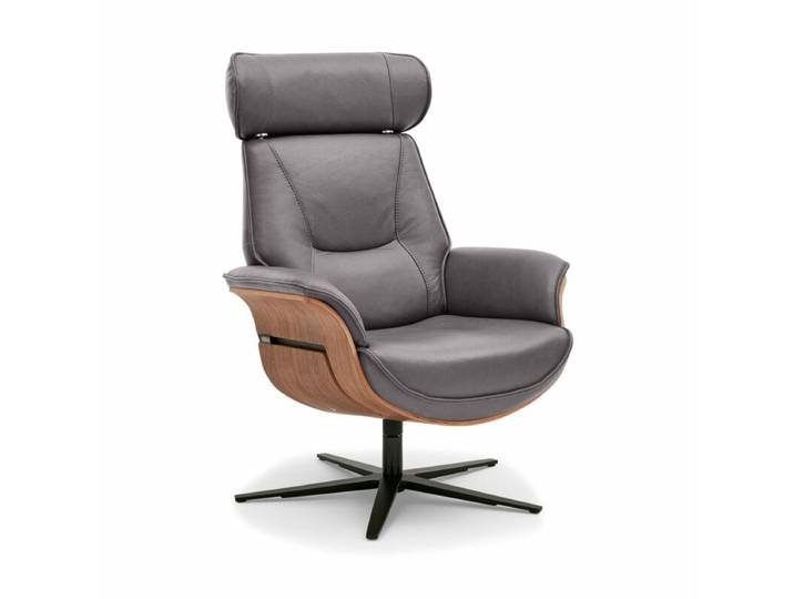 Musterring MR 276 Relaxsessel Leder oder Microfaser mit Relaxfunktionen - Echtleder Torro granit - Nussbaum - ohne Zusatzausstattung Wohnzimmer, Sitzkomfort, gemütlich, Drehfunktion, Memory-Funktion, stufenlos, entspannt zurücklehnen, vollständig bezogen Drehfunktion, manuelle Rückenteilverstellung, Memoryfunktion, manuelle Kopfteilverstellung Modern, Zeitlos