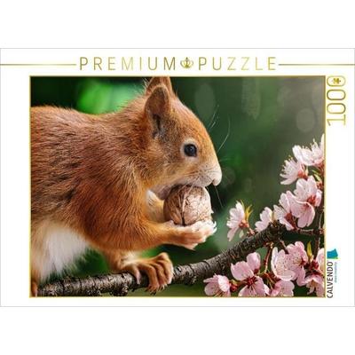 CALVENDO Puzzle Eichhörnchen im Frühling | 1000 Teile Lege-Größe 64x48cm Foto-Puzzle für glückliche Stunden, von , Calvendo Puzzle