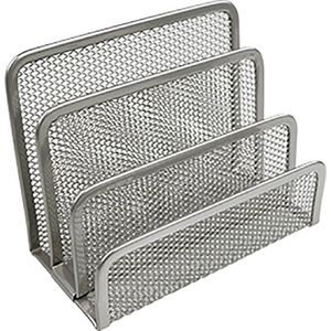 Helit Briefständer H2518300, the mail network, silber, aus Metalldraht, 3 Fächer
