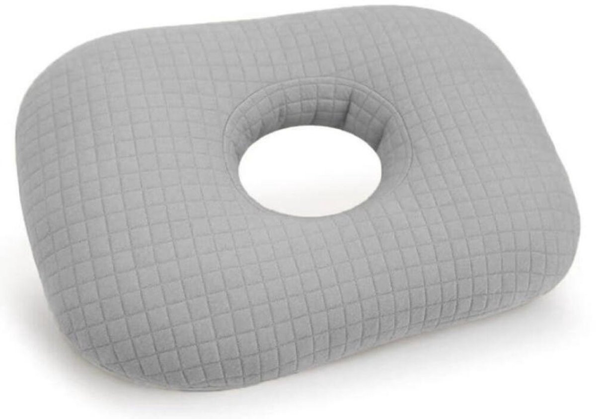 Grijs Orthopedisch Oorkussen - Donut Kussen voor Piercing Verzorging en Verlichting van Oorpijn