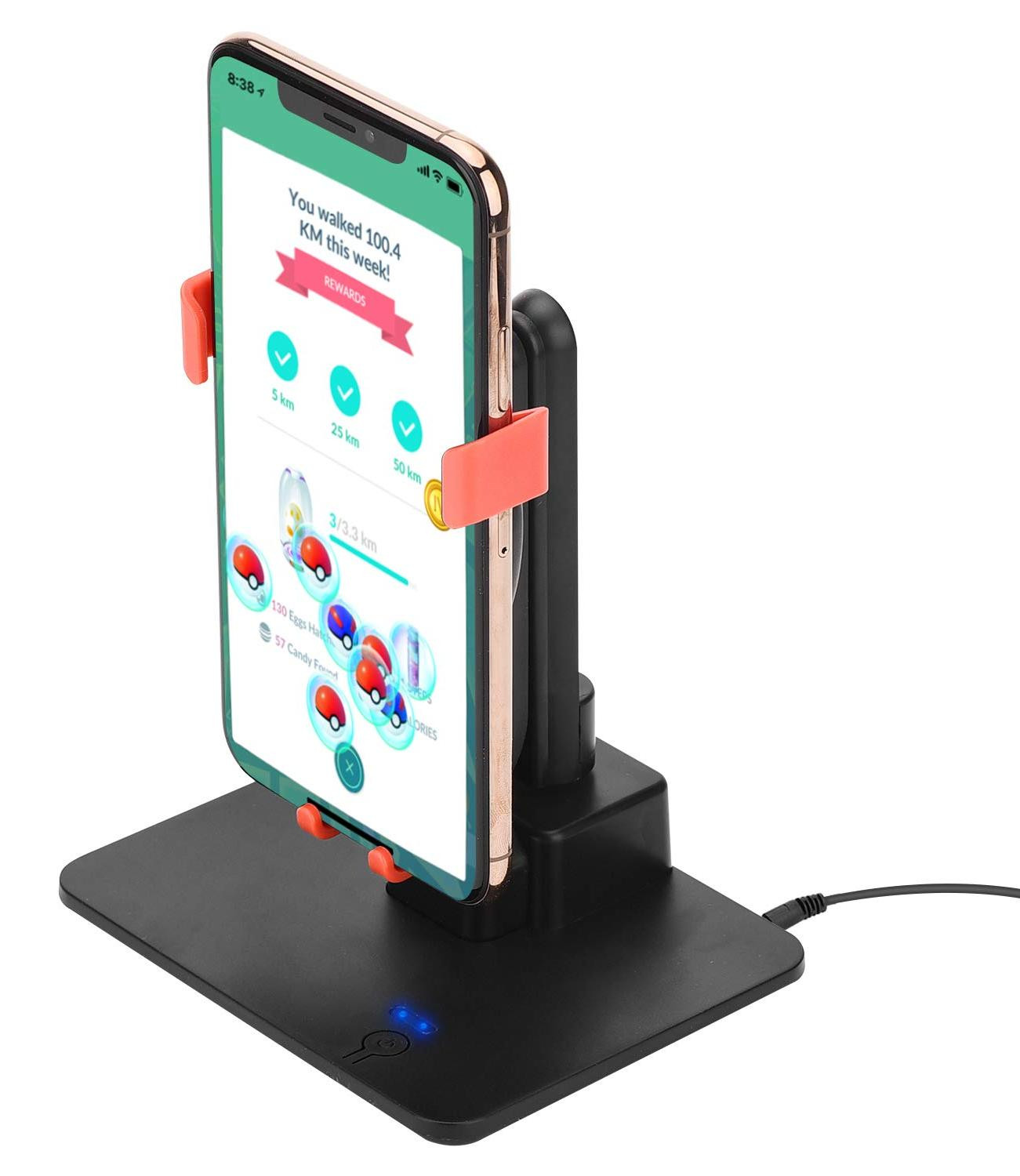 Mopei Melding na telefoongesprek die het gebruik van de Pokémon Go-app simuleert