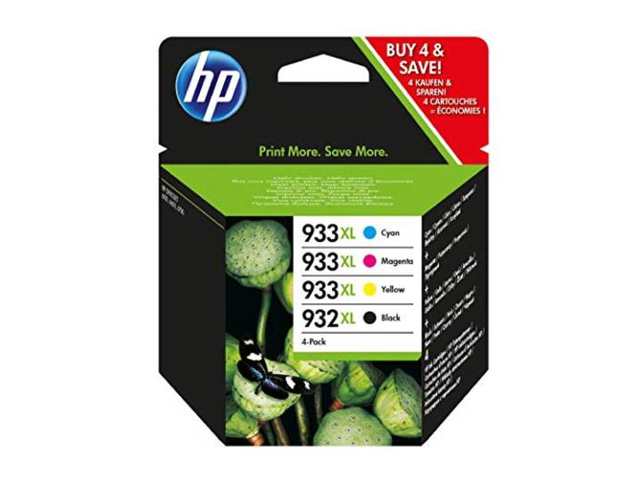 HP 932XL Black/933XL Cyan/Magenta/Yellow 4-Pack Original Ink Cartridges Cartouche d'encre 4 pièce(s) Rendement élevé (XL) Noir\, Cyan\, Magenta\, Jaune