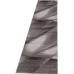 KURZFLORTEPPICH ASPEN, abstrakt, Braun, 80 x 300 cm
