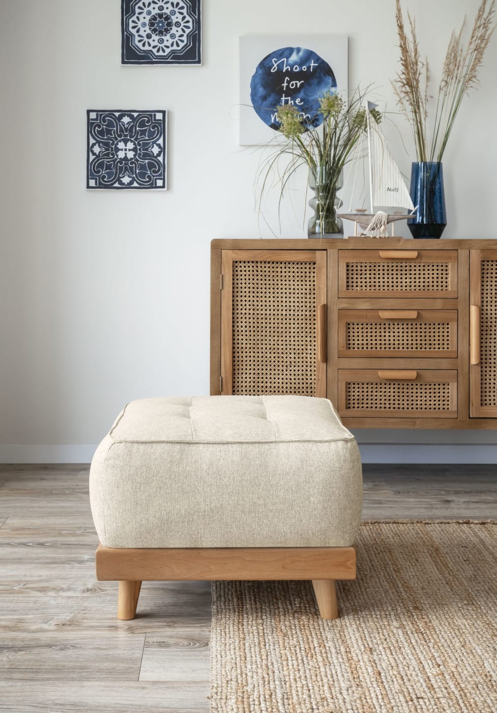 MIUFORM Pouf, 42x56x56cm, beige Beige 56x42x56cm