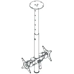 Dataflex Viewmate Style Monitor Arm 572 - Befestigungskit (Deckenbefestigung für Dual-Dis (24", 30 kg), Monitor Halterung, Silber