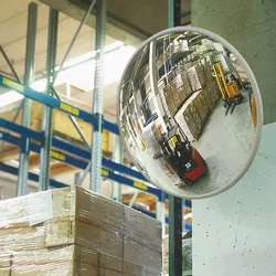 PROREGAL Industriespiegel aus hochwertigem Acrylglas mit Wandhalterung | Spiegel-Ø 50cm | Beobachtungsabstand 5m | Weitwinkelwirkung