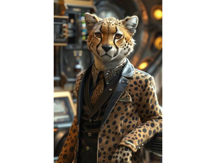 Wandbild 65x97 Guepard Elegant
