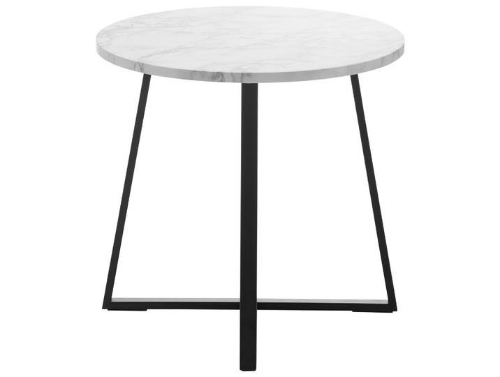 Couchtisch Silvia Weiß/Marmoroptik Rund