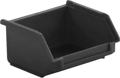 Sichtlagerkasten LF 110, ESD-leitfähig, schwarz, Außenmaße L 92 x B 102 x H 51 mm, Inhalt 0,3 L