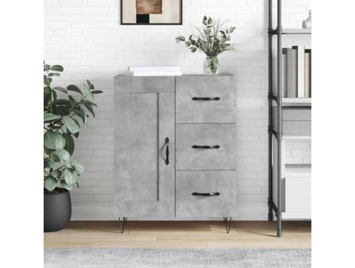 HEFZGDB Klassisches Sideboard für Wohnzimmer aus Holzwerkstoff mit glatter Oberfläche zur Aufbewahrung und Präsentation, Sideboard Betongrau mit viel Stauraum