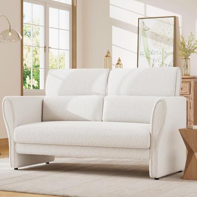Garvee "Couches for Living Room, 57"" Loveseat Sofa, Modern Boucle Small Couch"