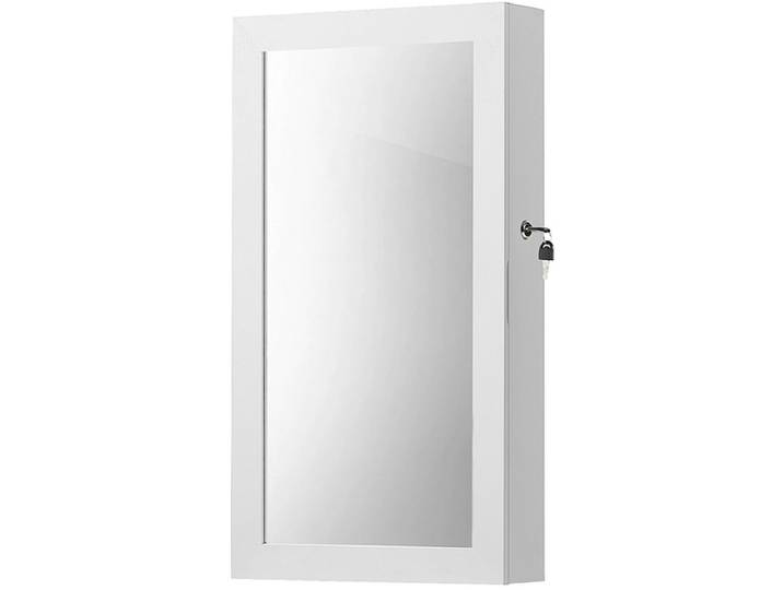 Spiegel mit Schmuckkasten rechteck SONGMICS JEMIO 9.7x37.2cm weiss