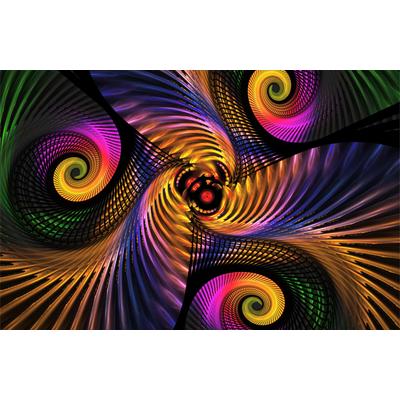 Fototapete PAPERMOON "ABSTRAKT DESIGN-MUSTER STRUKTUR", bunt, B:3,5m L:2,6m, Vlies, Tapeten