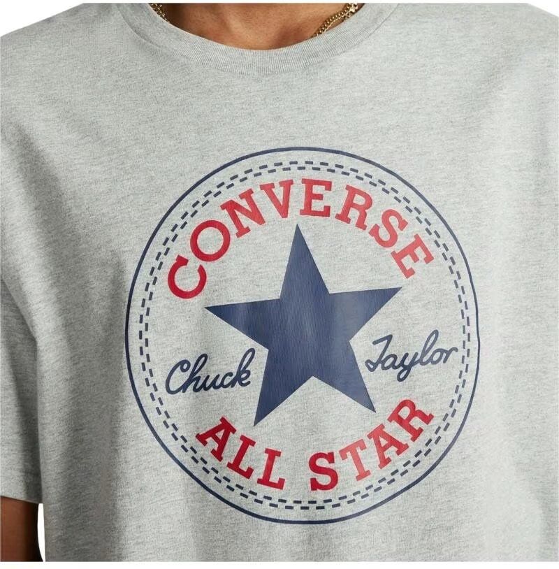 Camiseta Converse Chuck Taylor All Star Logo Gris Xs Mujer