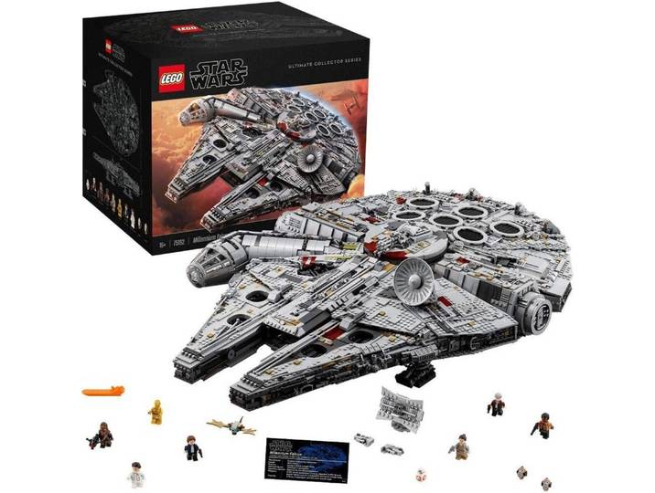 LEGO® Star Wars Raumschiff 75192 Millennium Falcon Konstruktionsspielsteine, (Set, 7541 St), Falke, Bauset
