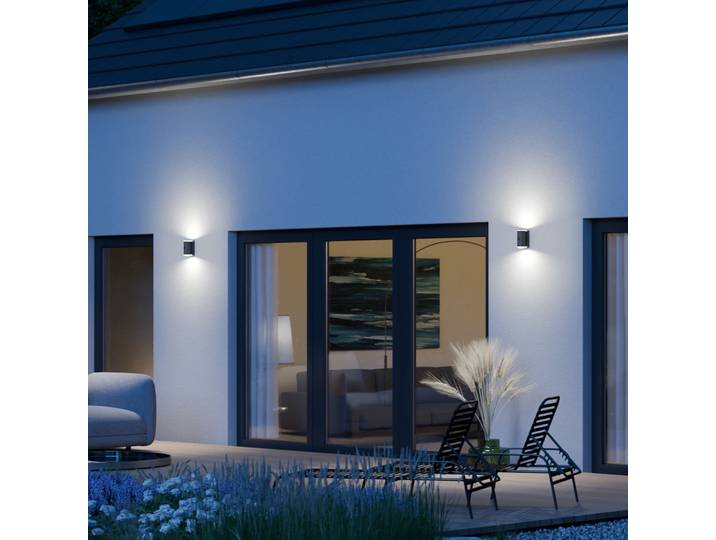 L940 Außenwandleuchte, anthrazit, Aluminium, 2-flg - STEINEL - Balkon - Modern - Mehrflammig
