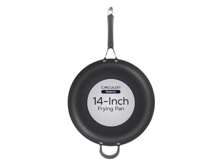 Circulon Radiance 83906 harteloxierte Antihaft-Pfanne, 35,6 cm Leicht zu reinigen, antihaftbeschichtete Pfanne mit Hilfsgriff, spülmaschinenfest, ofenfest bis 200 °C, 35,6 cm Bratpfanne