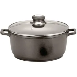Krüger Fleischtopf Delta 3,5 l Ø24cm Aluguss, Pfanne + Kochtopf, Schwarz