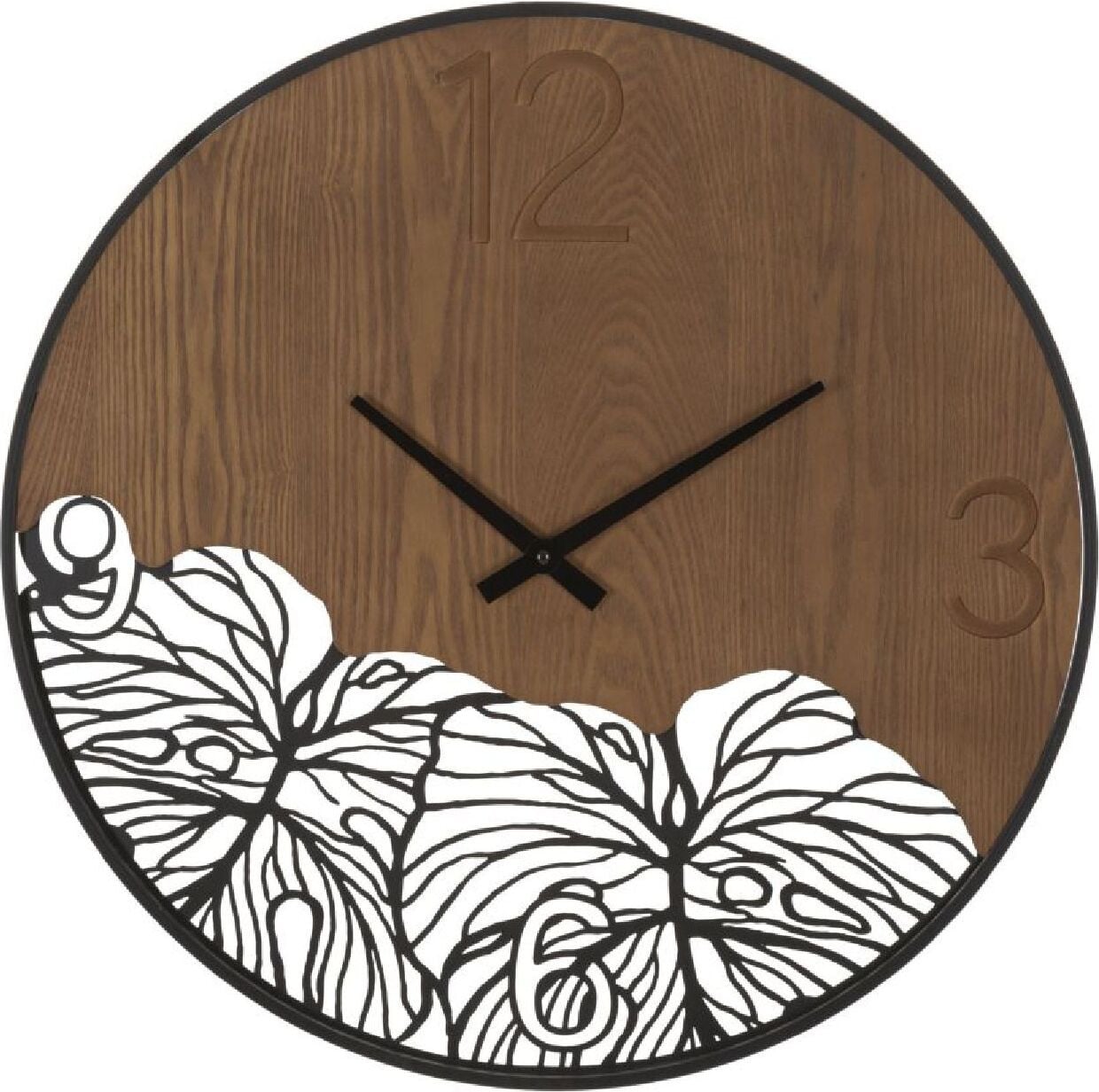 Mauro Ferretti Wandklok met Houtmotief, Diameter: 60 cm